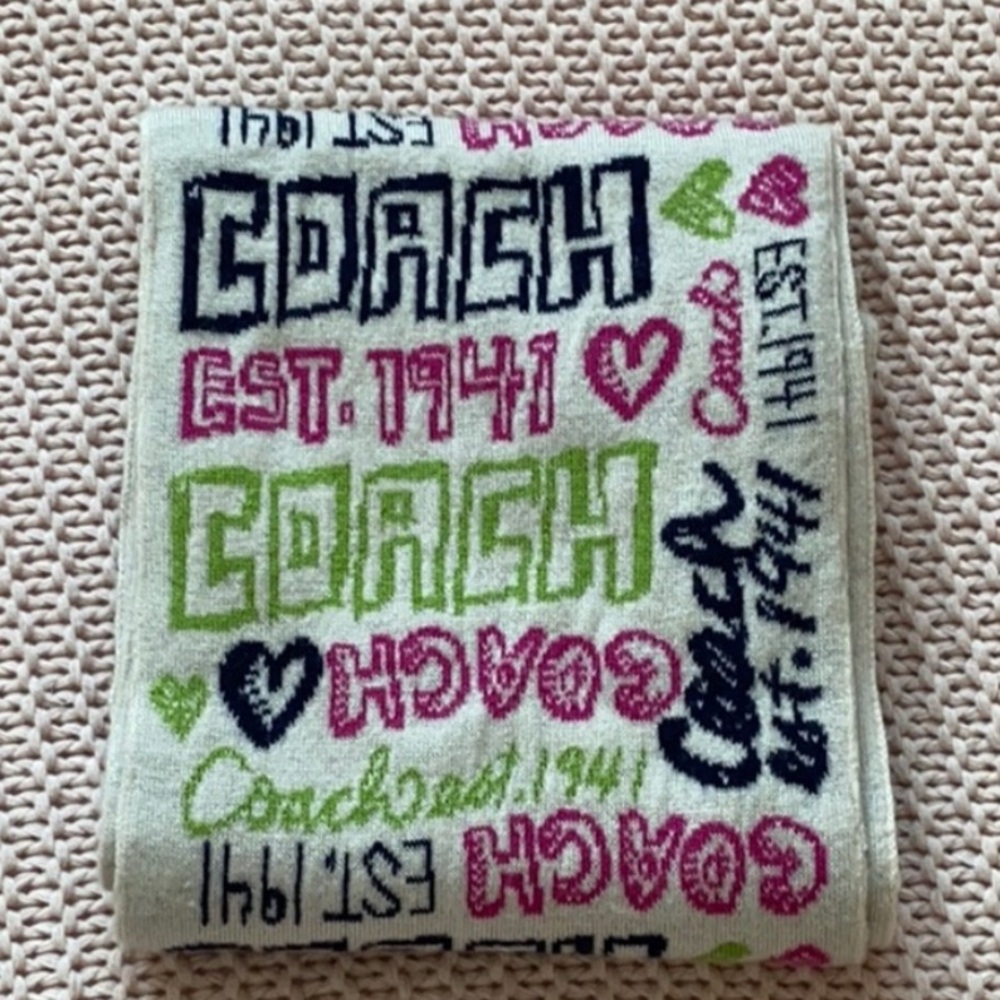 Coach Poppy Graffiti Scarf